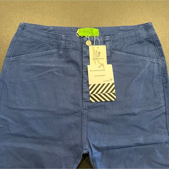 NWT Sr vs Sandrine Rose Blue Straight Leg Cotton Jeans, Women's Size 25 - Picture 2 of 8
